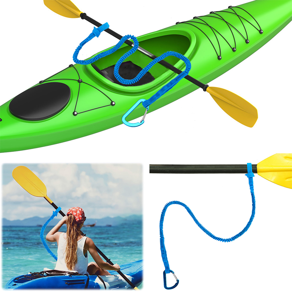 Fishing Kayak Paddle Leash - 4~1 قطعة حبل تثبيت مجداف الكاياك